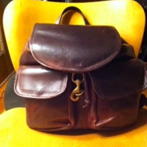Vintage 90's leather back pack